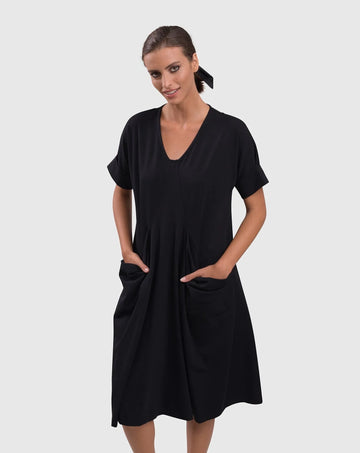 alembika-urban-breeze-kleid-schwarz-a-linie-baumwollkleid image 2