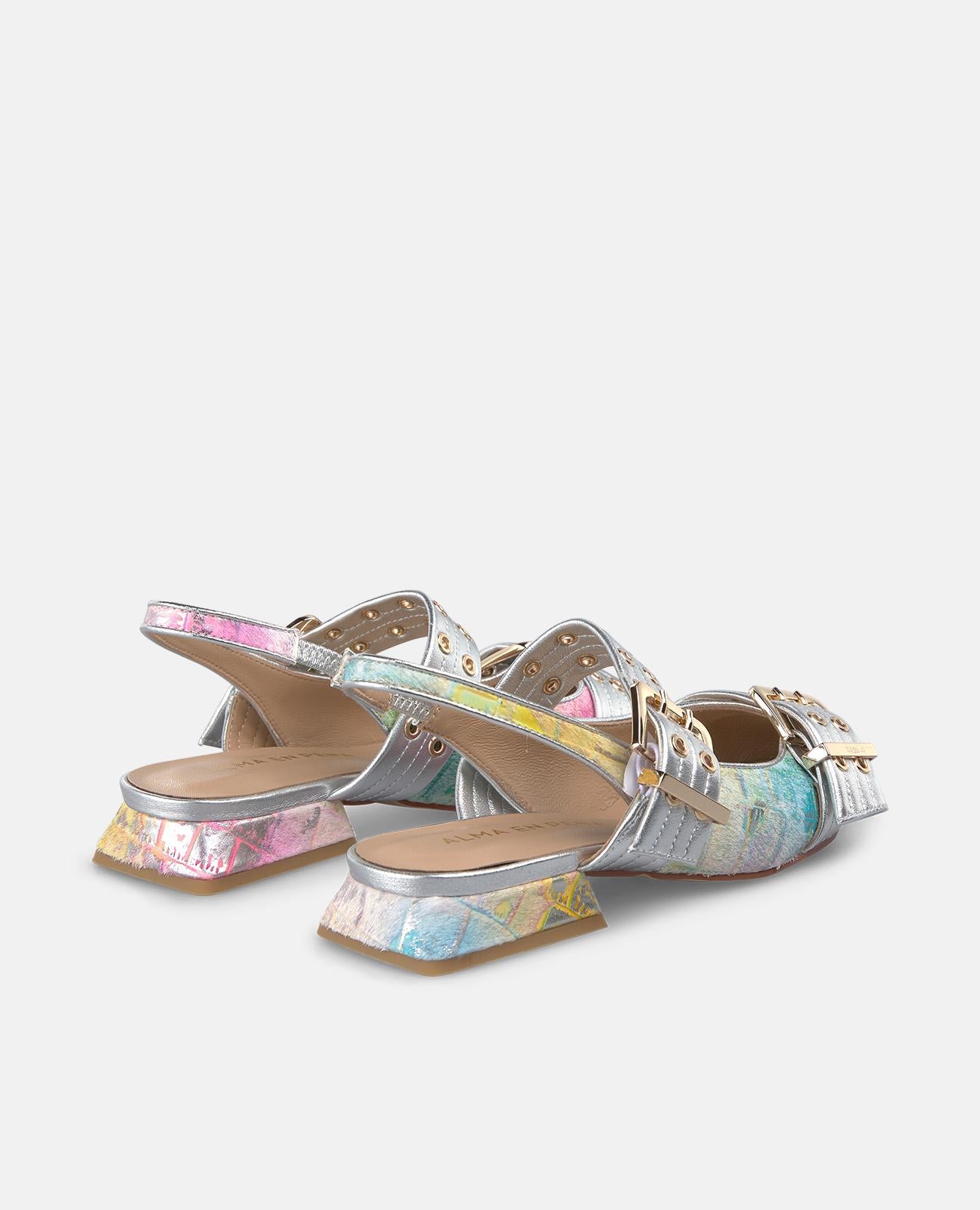alma-en-pena-two-strap-schuh-flachschuh-multicolor-mit-schnalle-2-cm image 3
