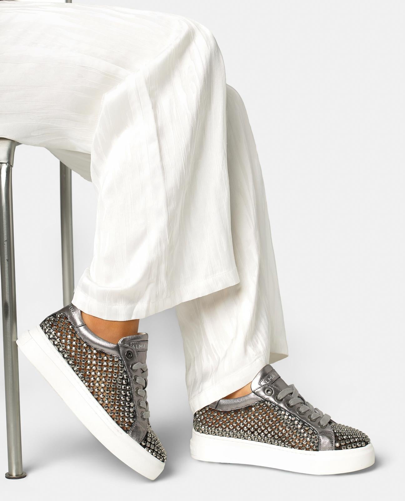 alma-en-pena-sport-sneaker-mit-strass-in-silber-plateau-3-5-cm image 5