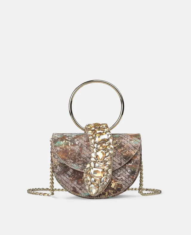 alma-en-pena-snake-shoulder-bag-halbmond-handtasche-leder-camel image 1