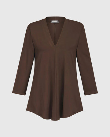 alembika-essential-v-neck-top-coffee image 8