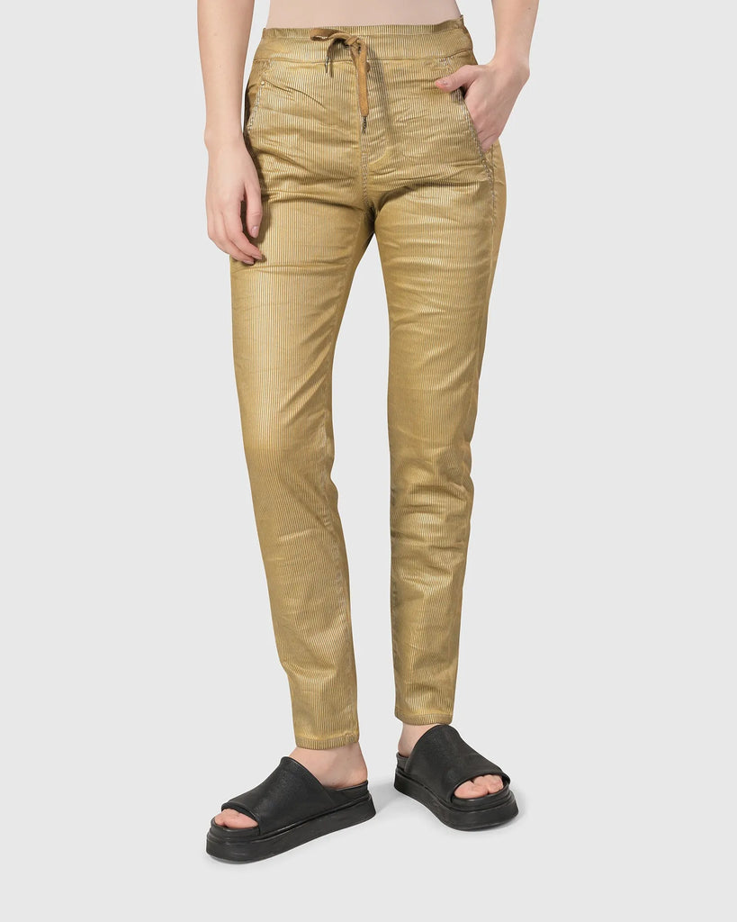 alembika-pinstripe-iconic-stretch-jeans-gold image 1