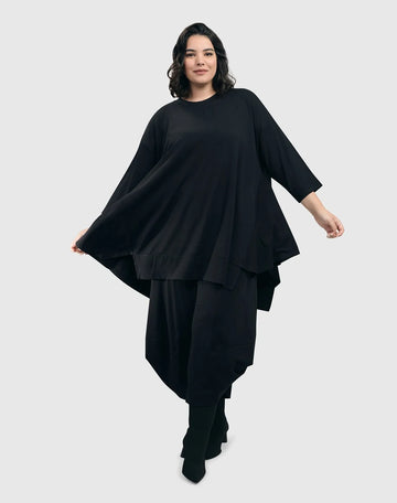 alembika-essential-oversized-trapeze-top-tunika-schwarz image 2