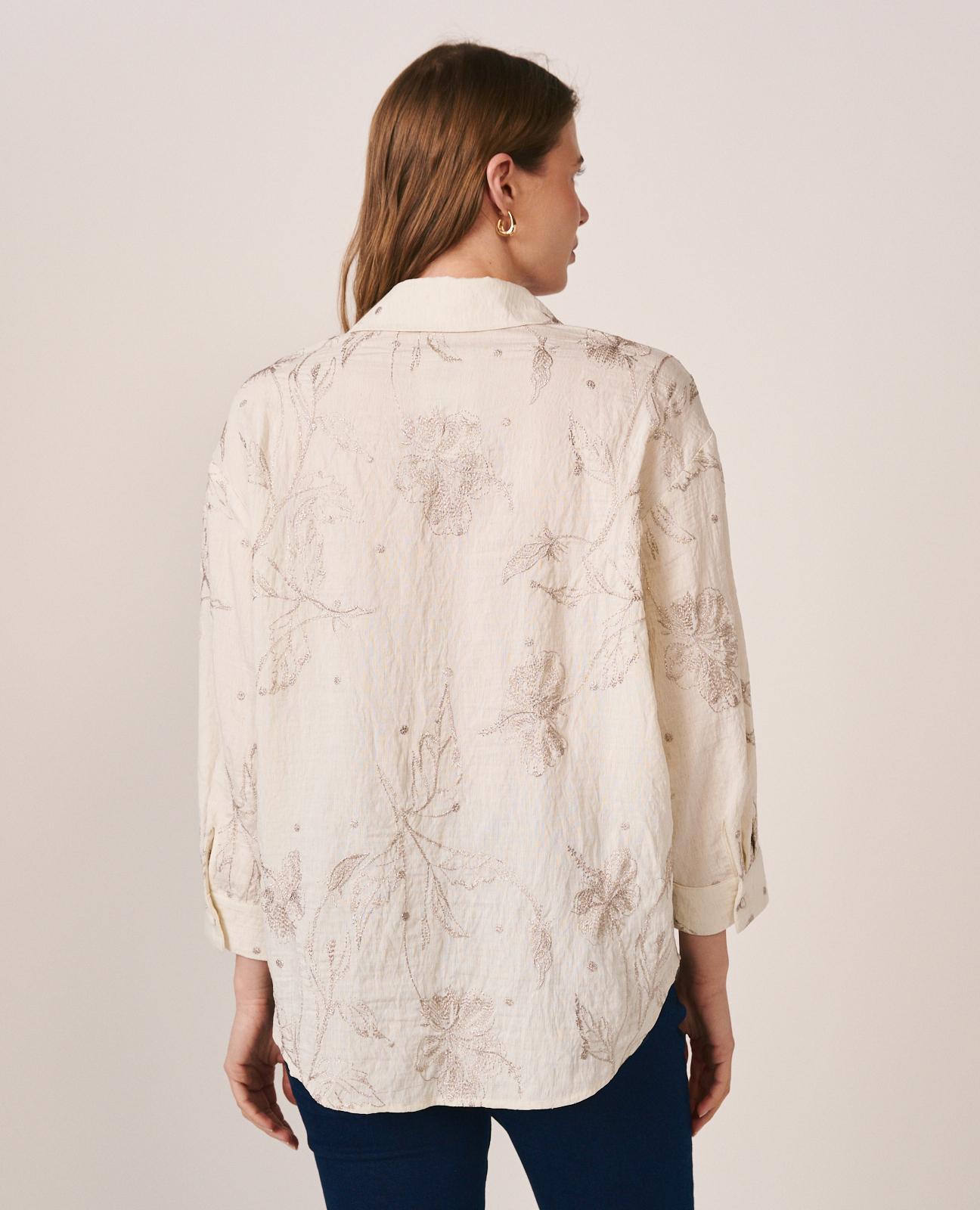 alma-en-pena-hemdbluse-wei-mit-blumenstickerei-viskose image 6
