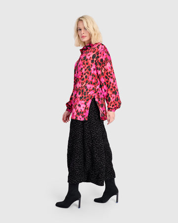 alembika-charmant-shirt-damen-tunika-fuchsia-print-viskose image 2