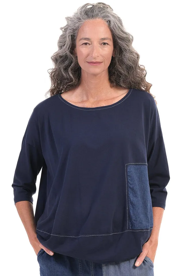 alembika-chi-denim-patch-top-damen-oberteil-blau-wei image 1