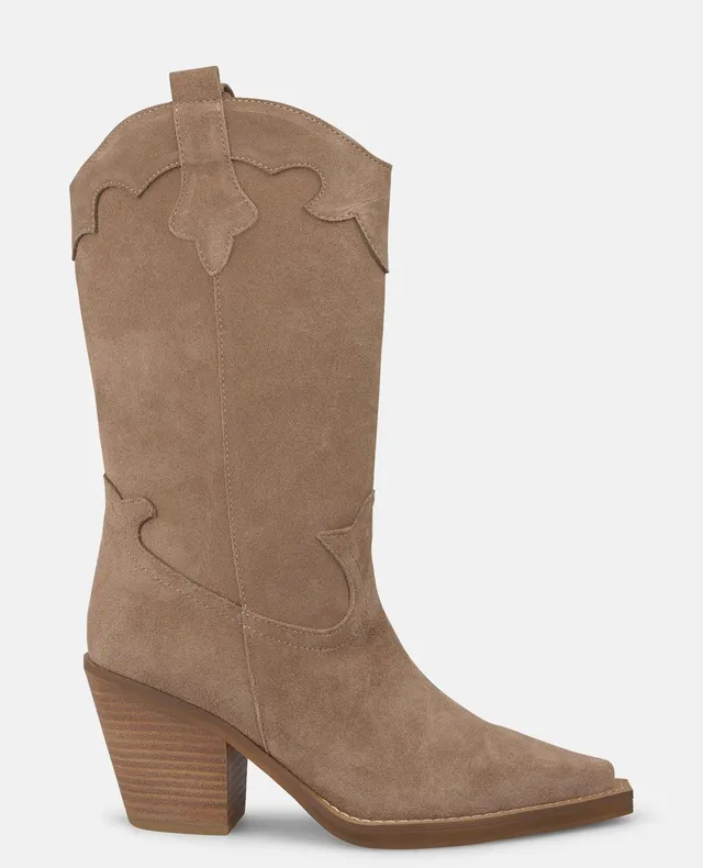 alma-en-pena-cowboy-boots-wildleder-mink-7-cm-blockabsatz image 1
