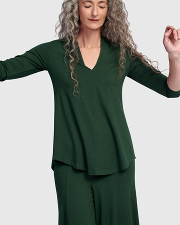 alembika-essential-v-neck-top-jungle-3-4-arm image 3