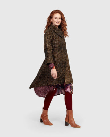 alembika-dupont-overcoat-ochre-grobstrick-mantel image 3