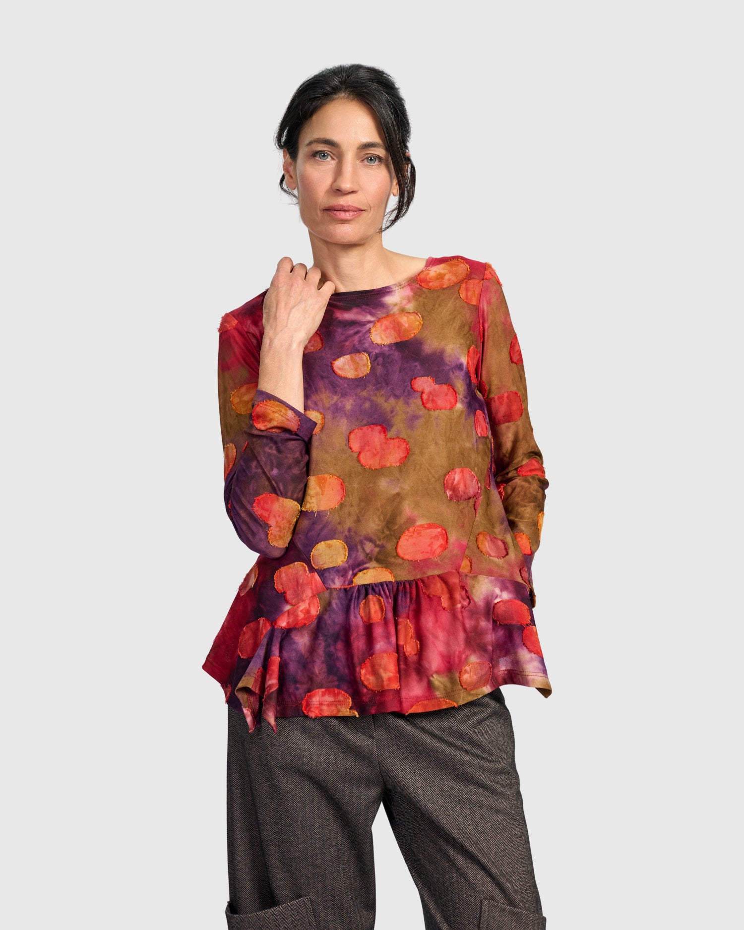 alembika-addison-flouncy-shirt-berry-mix-langarm image 1