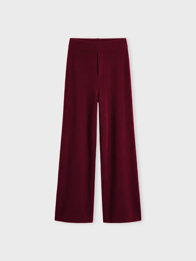 absolut-anneli-hose-damen-kaschmir-bordeaux-bootcut image 1
