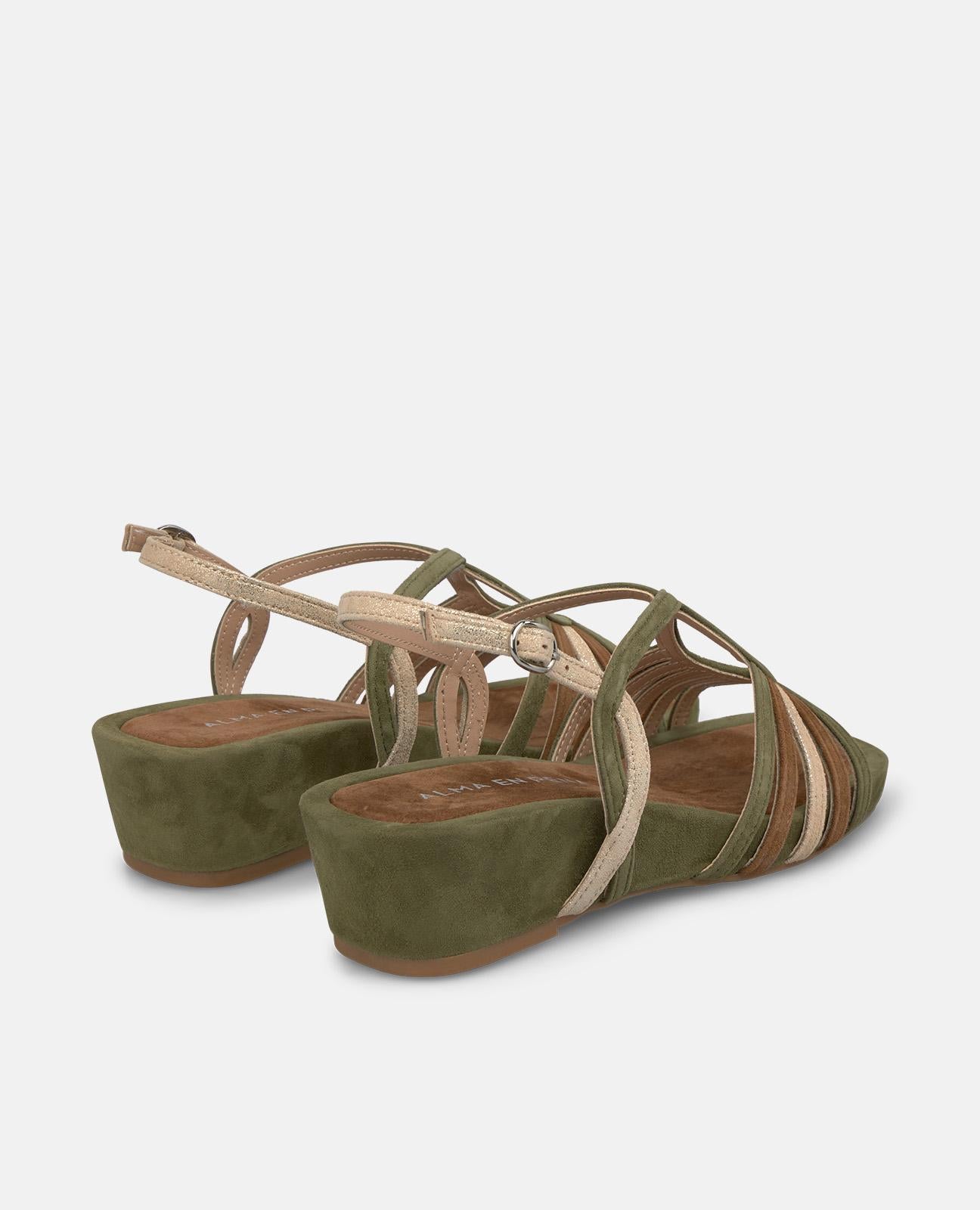 alma-en-pena-keilsandalen-multicolor-kaki-4-5-cm-plateau-eckig image 3