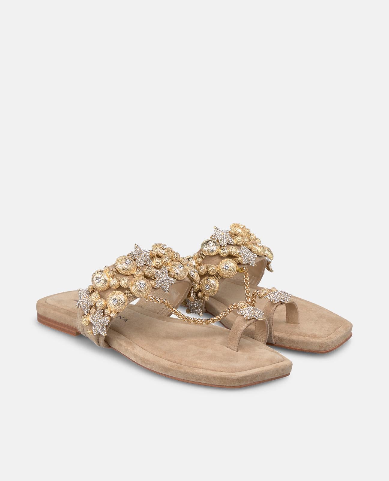 alma-en-pena-flache-sandalen-arena-strass-1-cm image 2