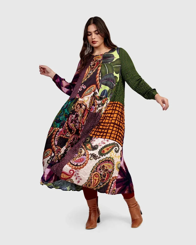 alembika-rosette-midi-dress-ad500m-paisley-patchwork-kleid image 1