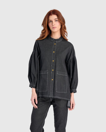alembika-penelope-puff-top-jet-denim-damen-tunika-jeans image 4