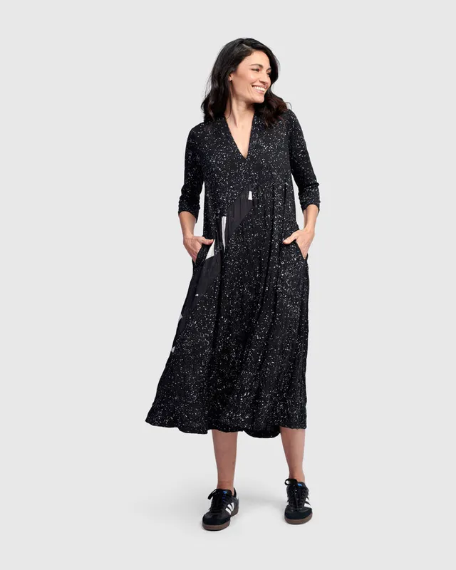alembika-electra-relaxed-dress-sprinkle-midi-kleid-a-linie image 1