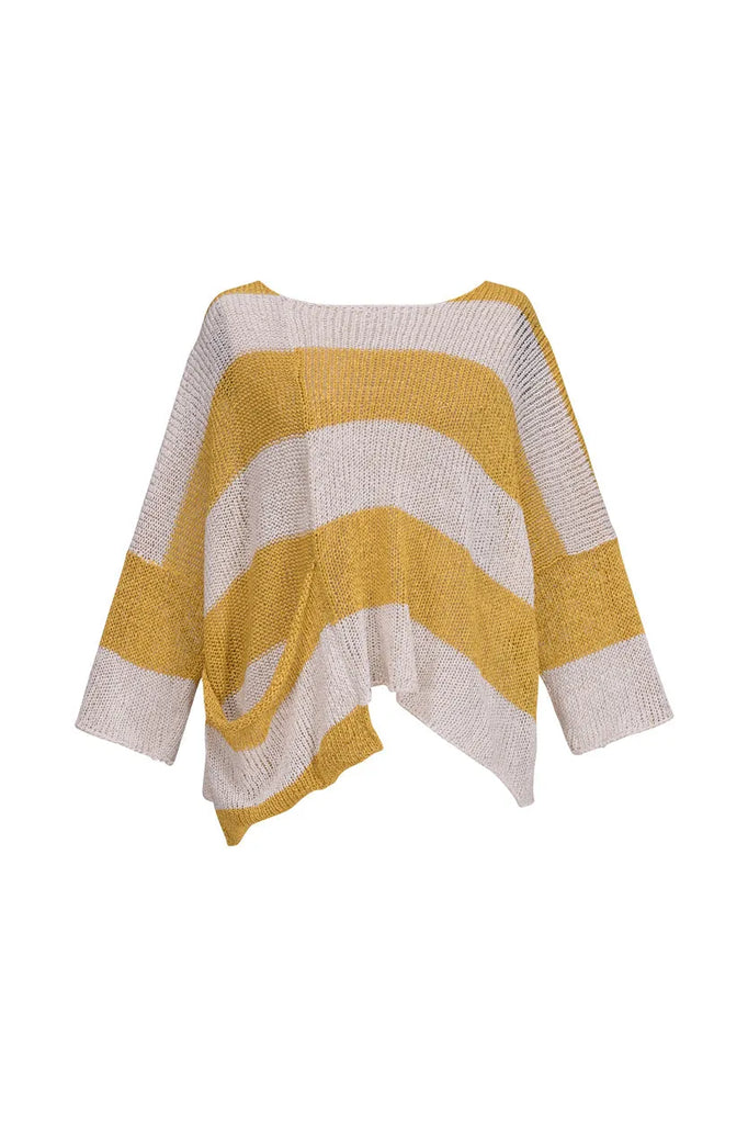 alembika-luxe-pocket-hem-sweater-pullover-gelb image 1