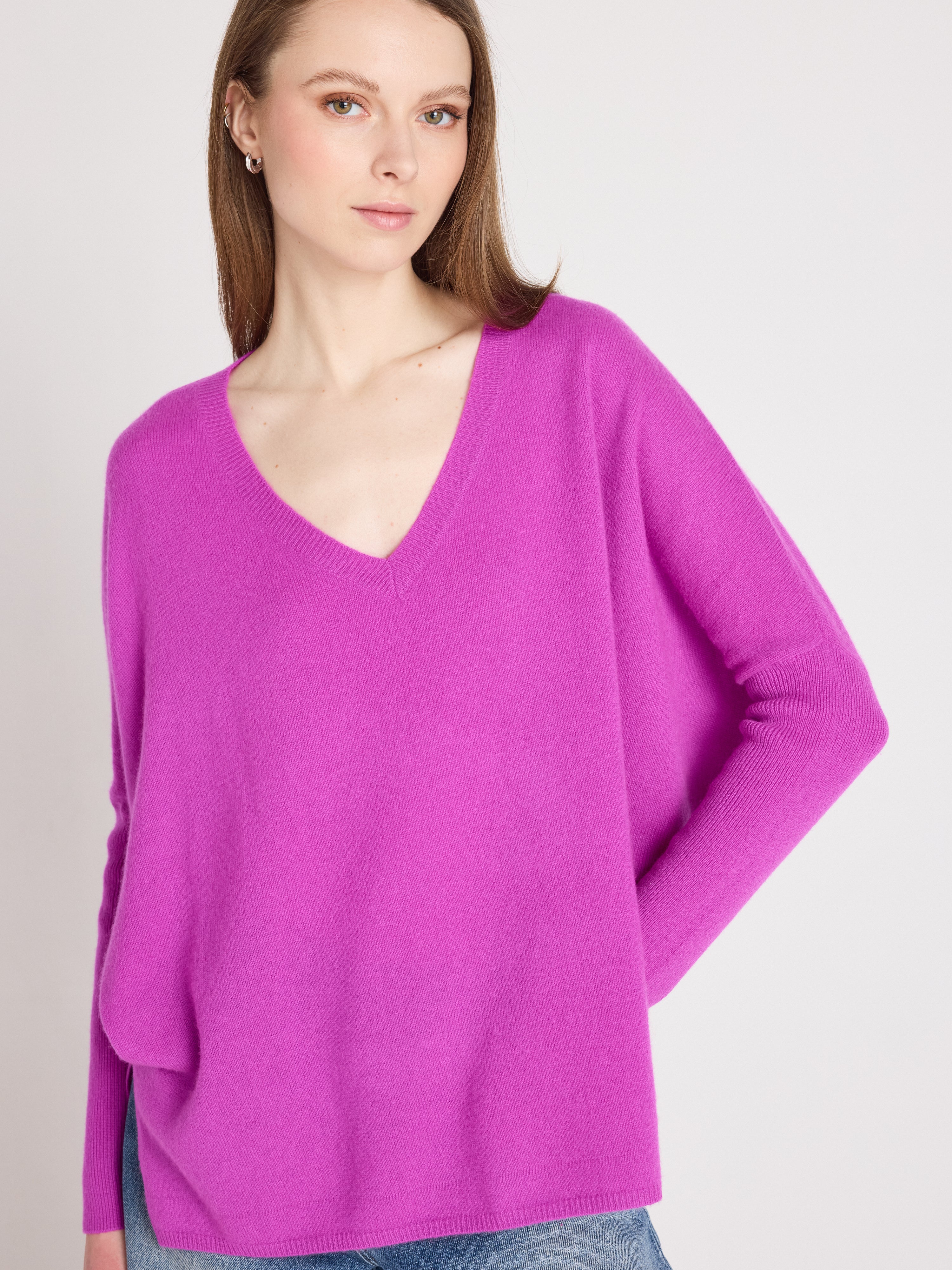 absolut-camille-poncho-pullover-kaschmir-damen-purple-neon image 6