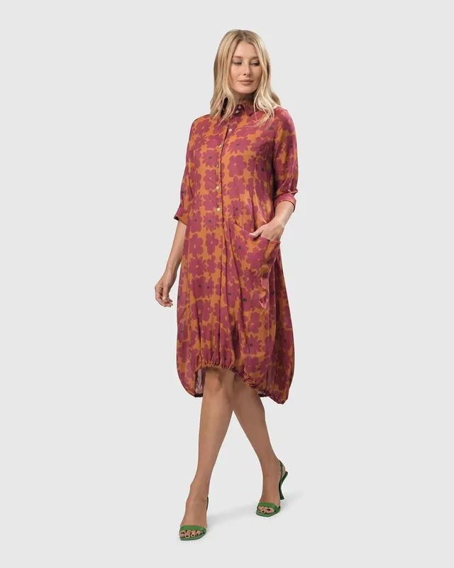 alembika-aster-wonderful-kleid-fuchsia-orange image 1