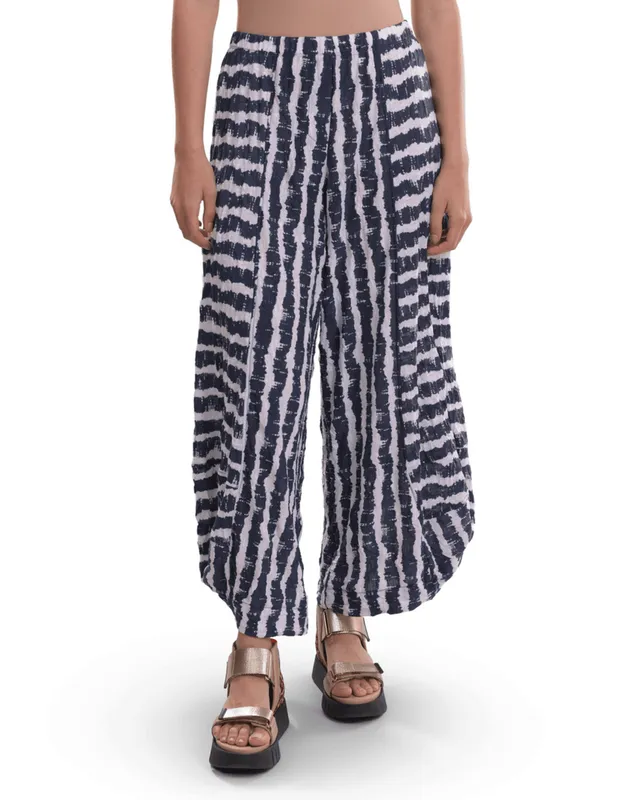 alembika-ash-crinkle-punto-pants-navy-damen-hose-mit-gummibund image 1