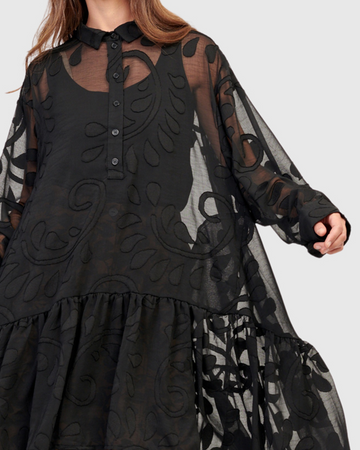 alembika-negroni-babydoll-top-black-sheer-blusen-top-mit-slip image 2