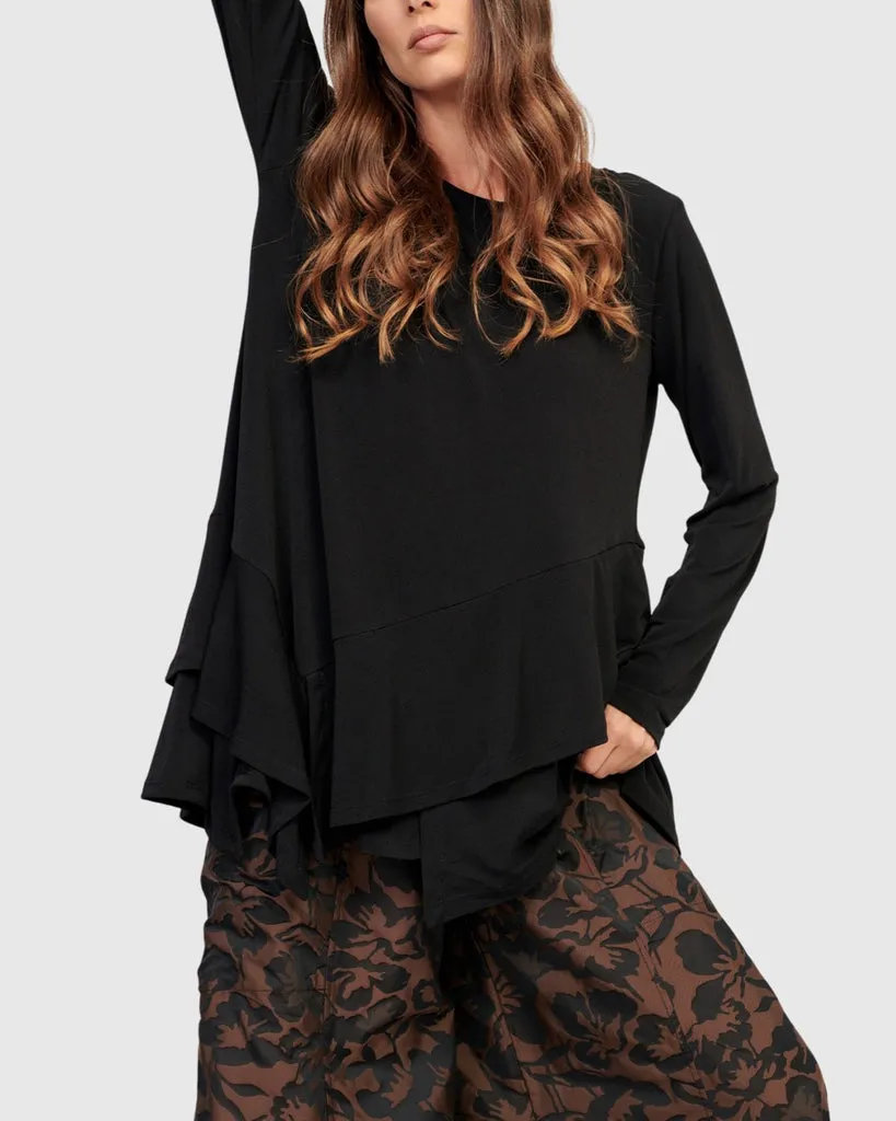 alembika-tuxedo-handkerchief-top-black-jersey-tunika image 1