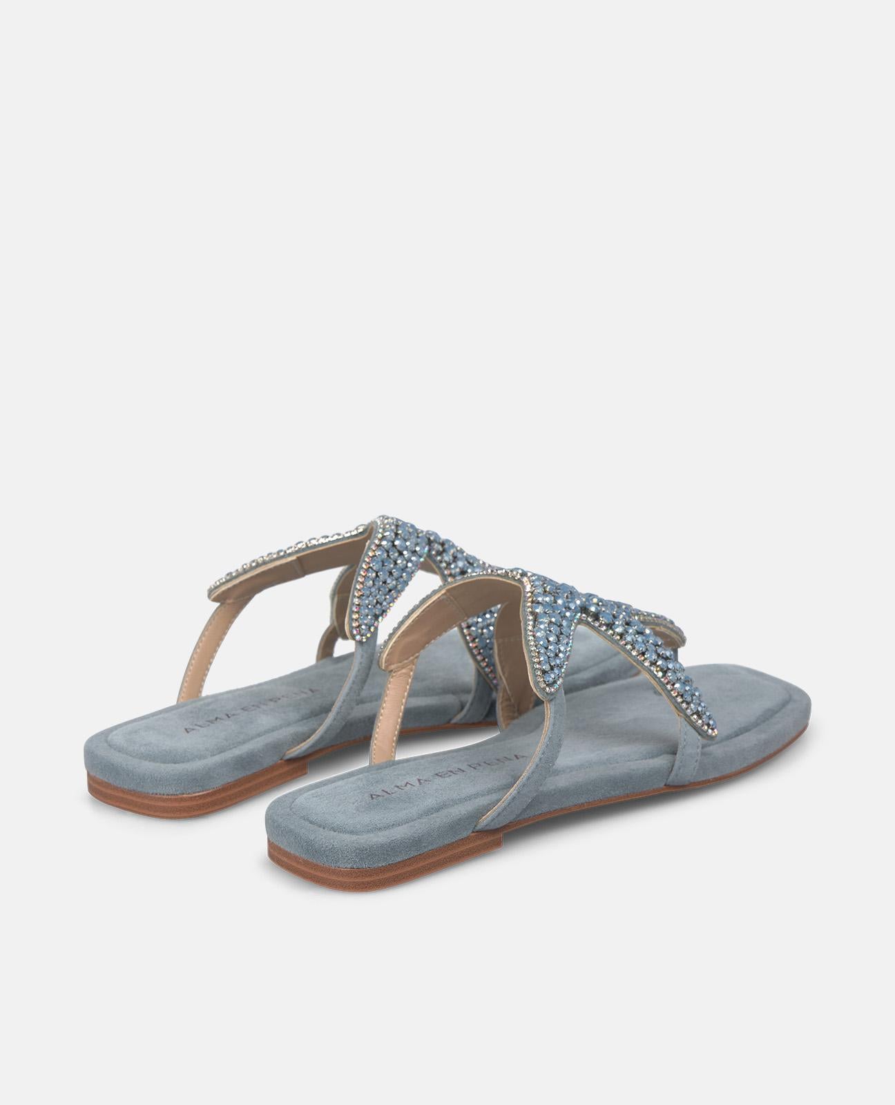 alma-en-pena-star-flat-sandal-flache-sandale-blau image 3