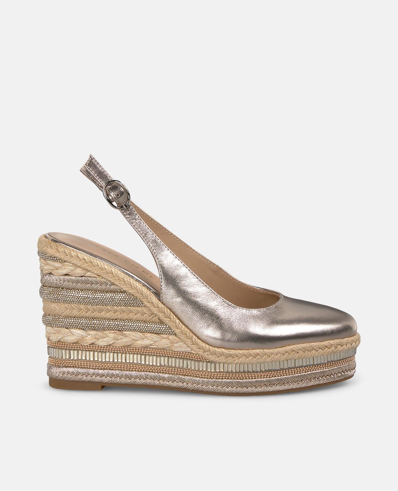 alma-en-pena-keilpumps-bronze-geflochten-9-8-cm-strass-absatz image 1