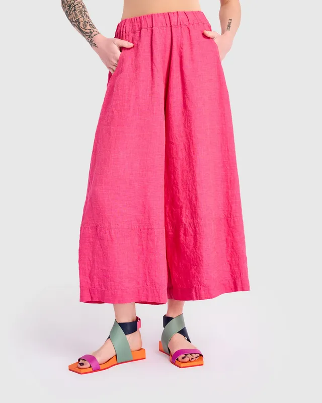 alembika-leinen-palazzo-hose-flamingo image 1