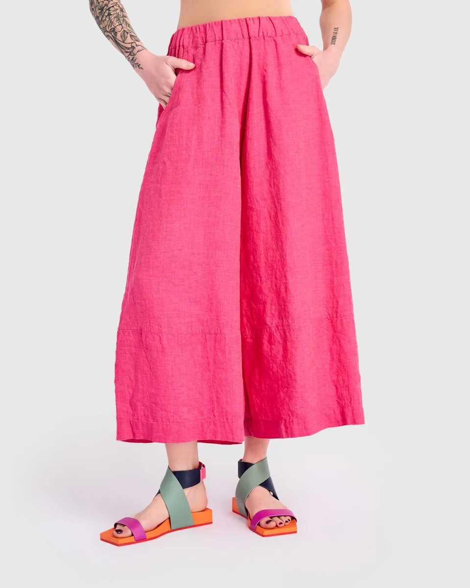 alembika-leinen-palazzo-hose-flamingo image 1