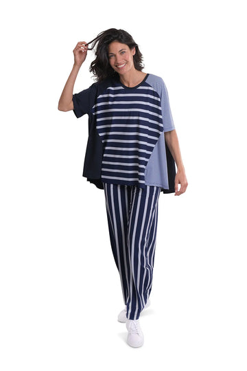 alembika-tekbika-stripe-trapeze-top-navy-streifen-tunika image 2