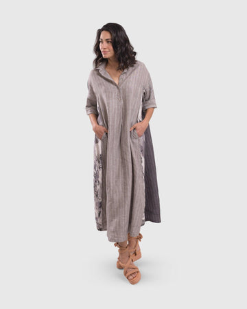 alembika-dusk-trapeze-midi-kleid-fog image 6