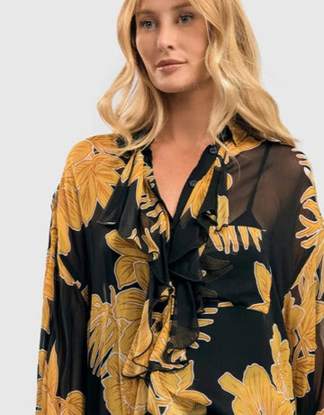 alembika-oahu-ruffled-chiffon-tunika-bluse-gold image 4