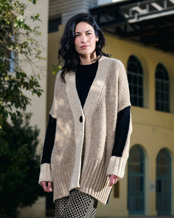 alembika-beatnik-oversized-cardigan-sand image 2