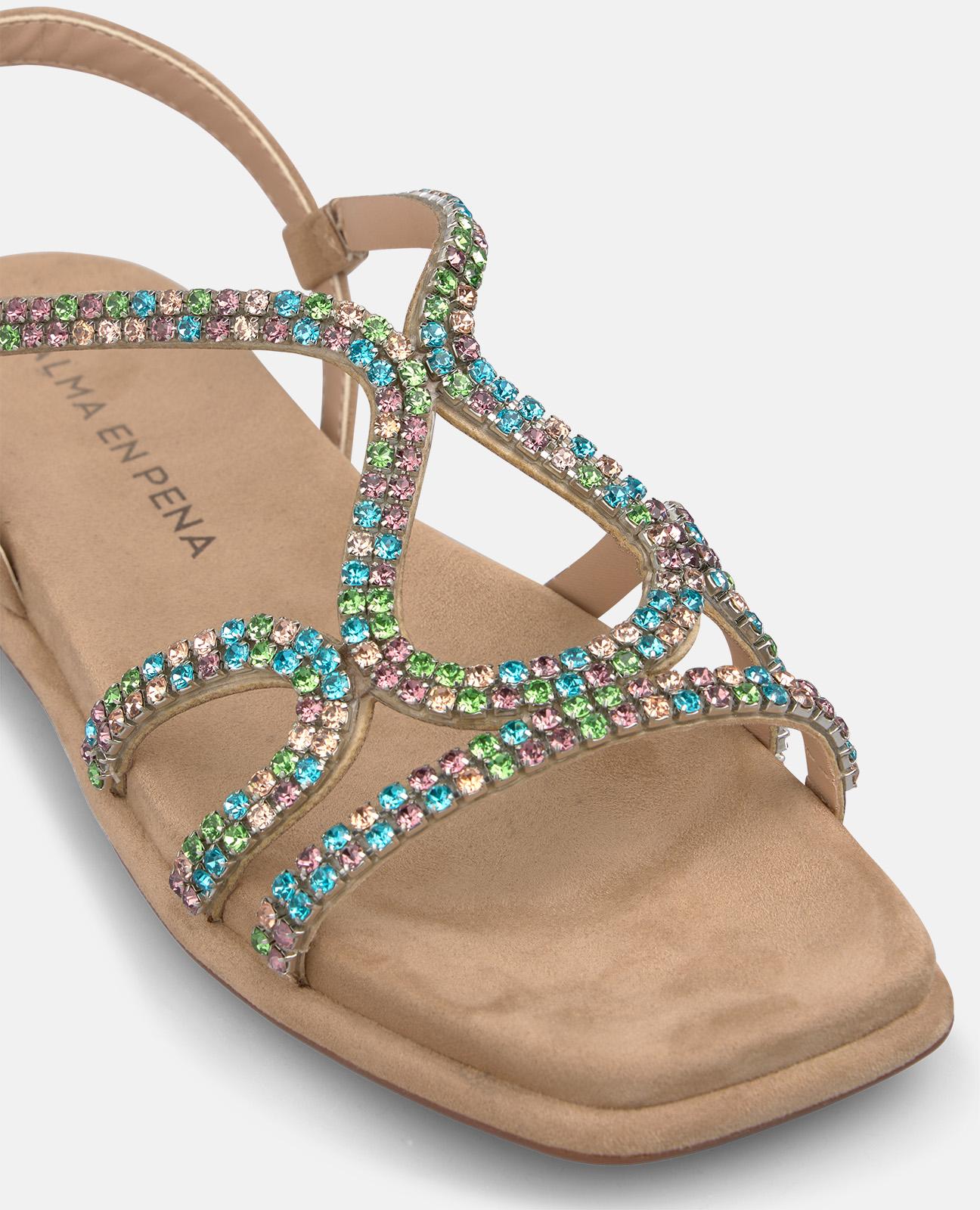 alma-en-pena-flache-sandale-mit-nieten-multicolor image 4