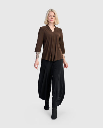 alembika-essential-slinky-v-neck-top-sepia image 2