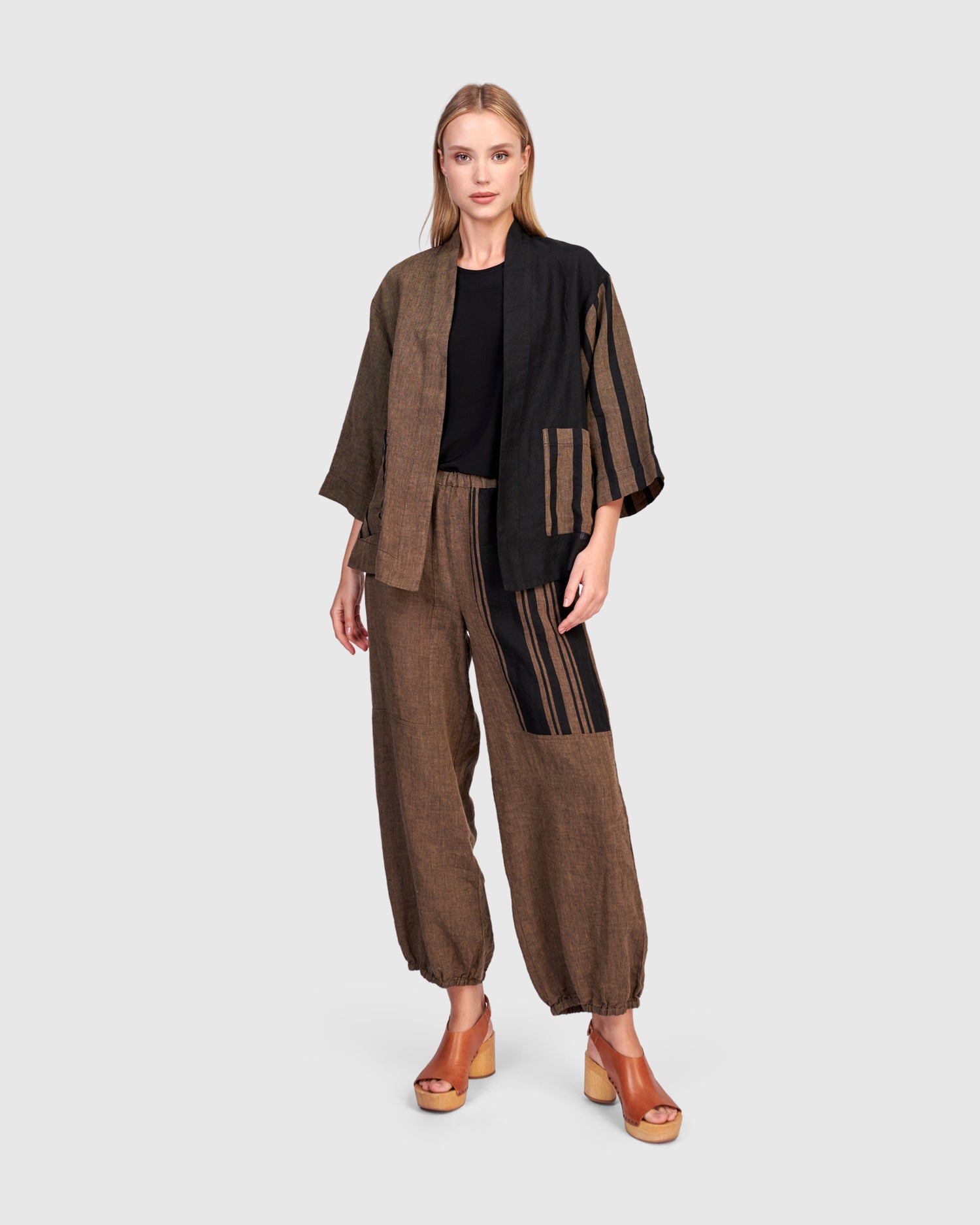 alembika-linen-lantern-pants-damen-leinenhose-sepia image 6