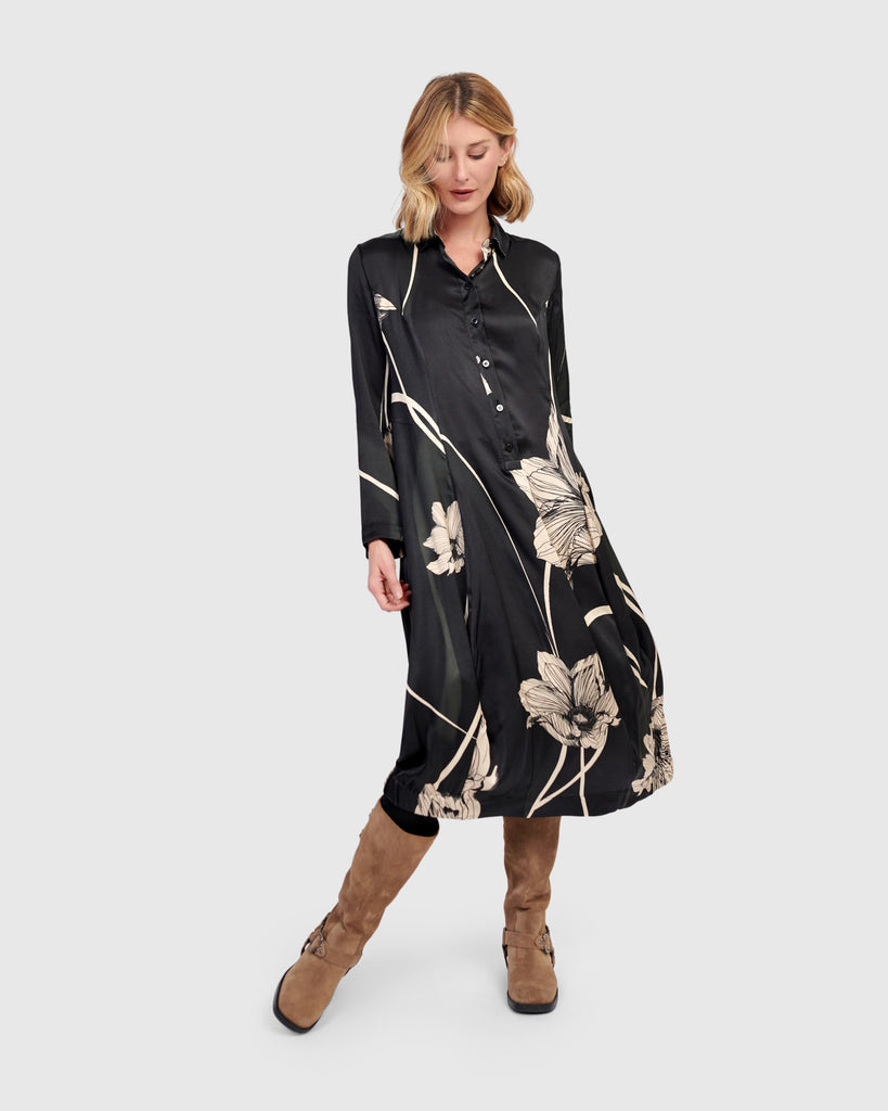 alembika-brie-shirtdress-floral-kokon-hemdkleid-mit-taschen image 1