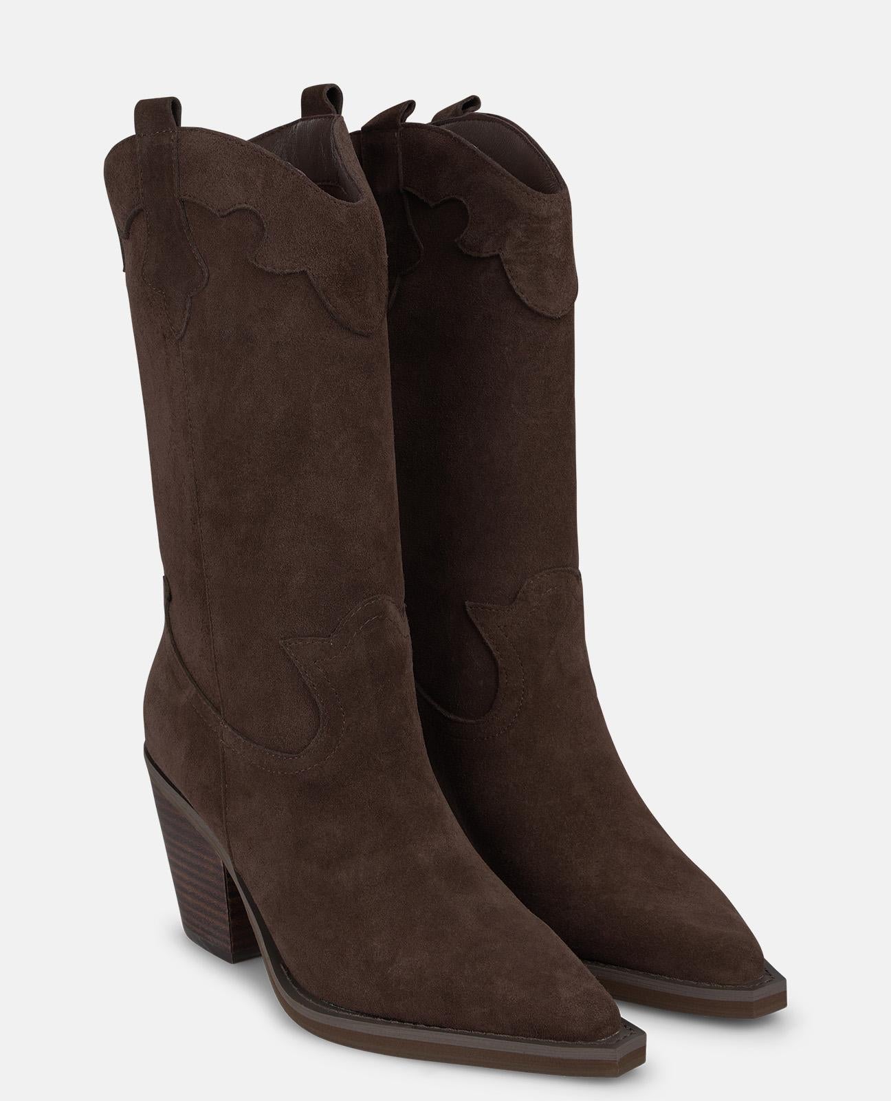 alma-en-pena-suede-cowboy-boots-damen-cowboystiefel-braun-mit-metallkappe-7-cm-b image 2