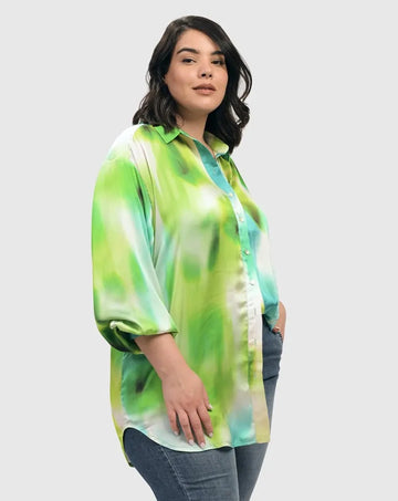 alembika-watercolor-oversized-bluse-azure-button-down image 4
