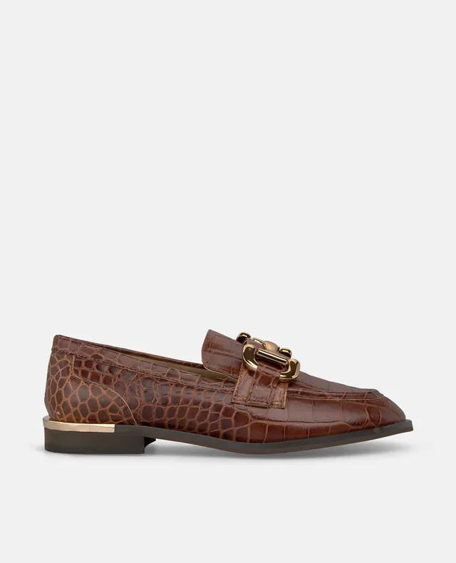 alma-en-pena-metallic-stirrup-moccasin-damen-loafer-camel-mit-metall-steigb-gel image 1