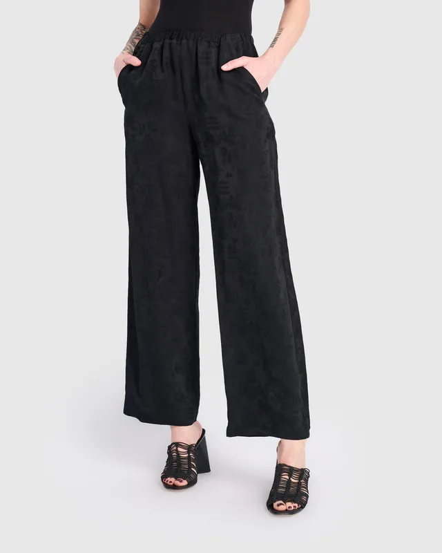 alembika-sabi-straight-pants-black-jacquard-damen image 1