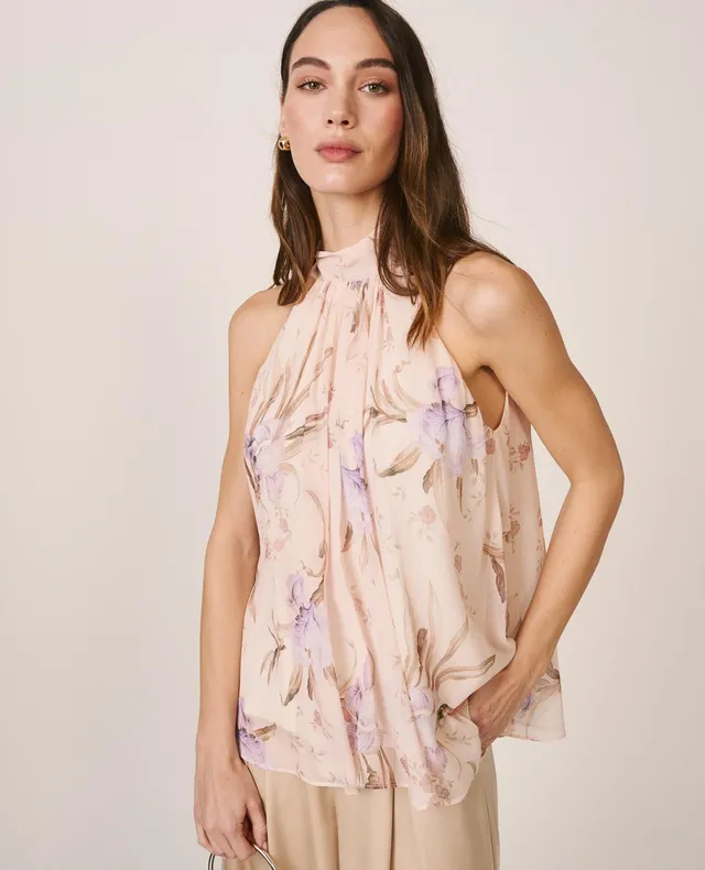 alma-en-pena-halter-blouse-chiffon-bluse-lavanda-neckholder image 1