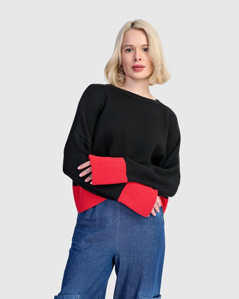 alembika-vista-block-pullover-rot image 1