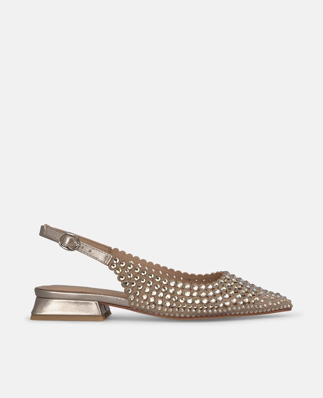 alma-en-pena-slingpumps-nieten-bronze-2-cm-blockabsatz image 1