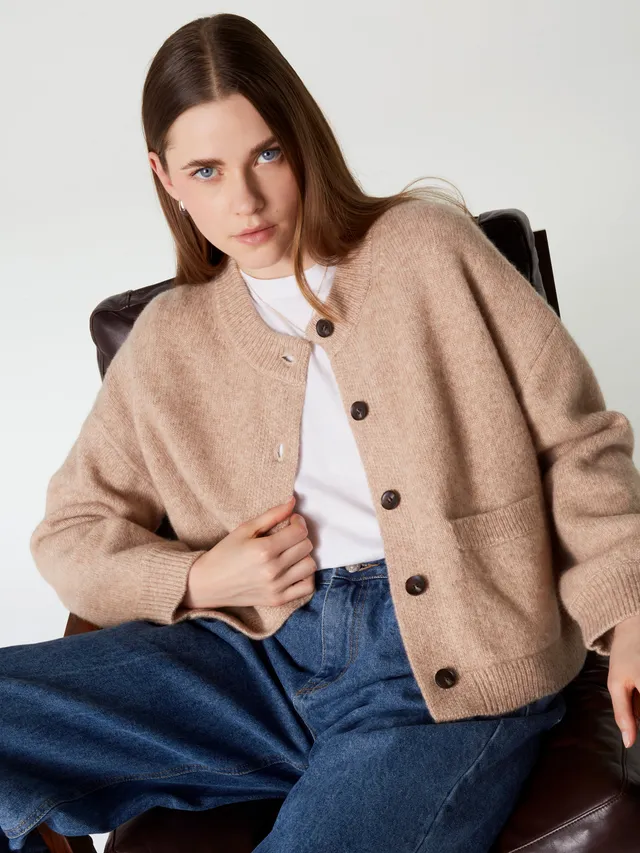 absolut-wendy-bomberjacke-damen-aus-wolle-baumwolle-hellbeige-gerade image 1