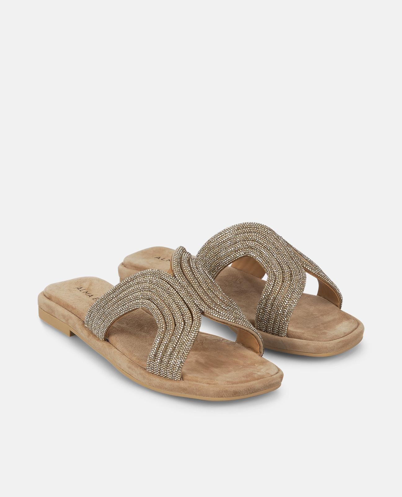 alma-en-pena-semicircle-rhinestone-sandal-flache-sandale-arena image 2
