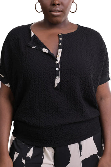 alembika-henley-crepe-top-schwarz-knopfleiste image 7