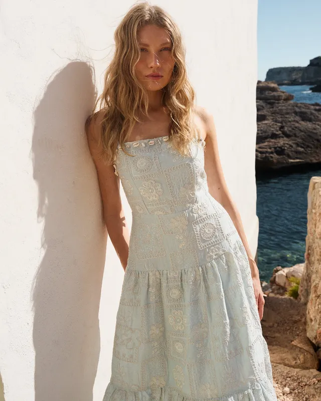 alma-en-pena-embroidered-midi-dress-kleid-blau image 1