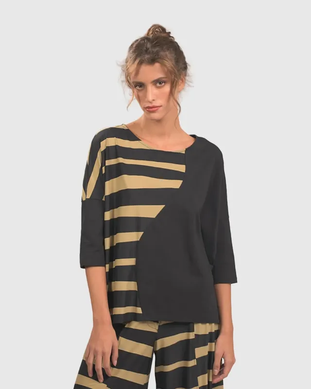 alembika-tekbika-wave-top-dunes-damen-jersey-top-mit-3-4-arm image 1